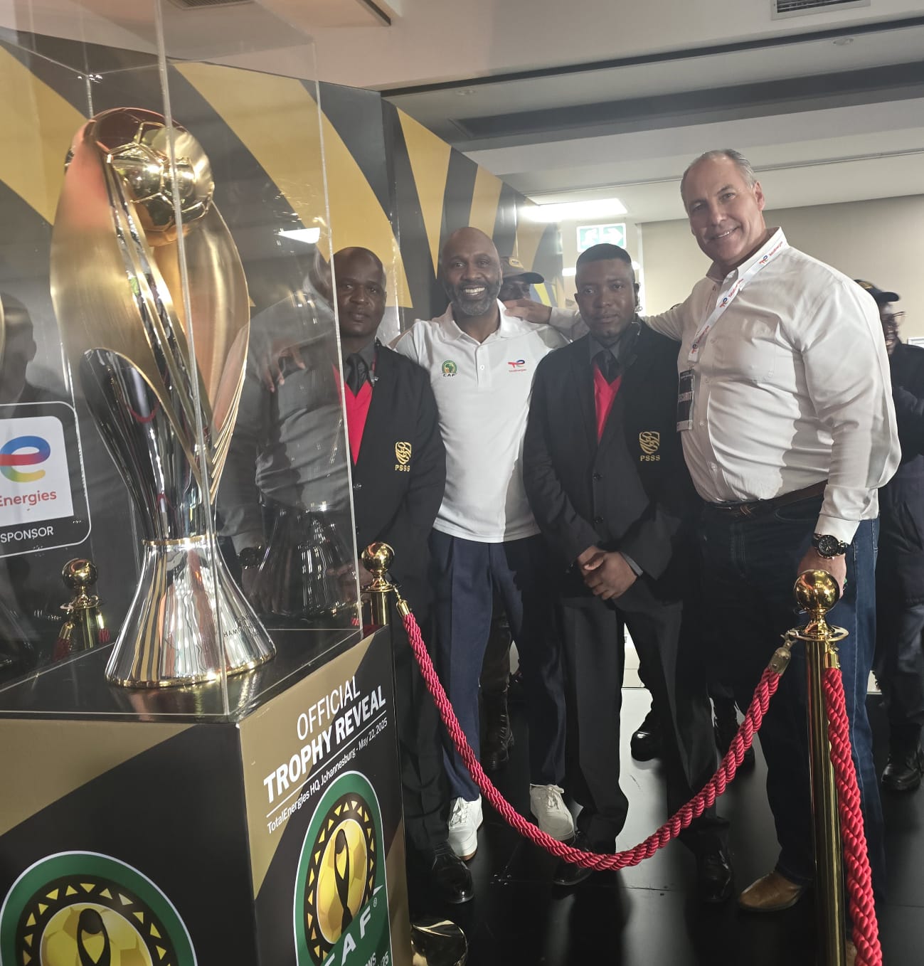 PSSS officers at the official CAF trophy reveal