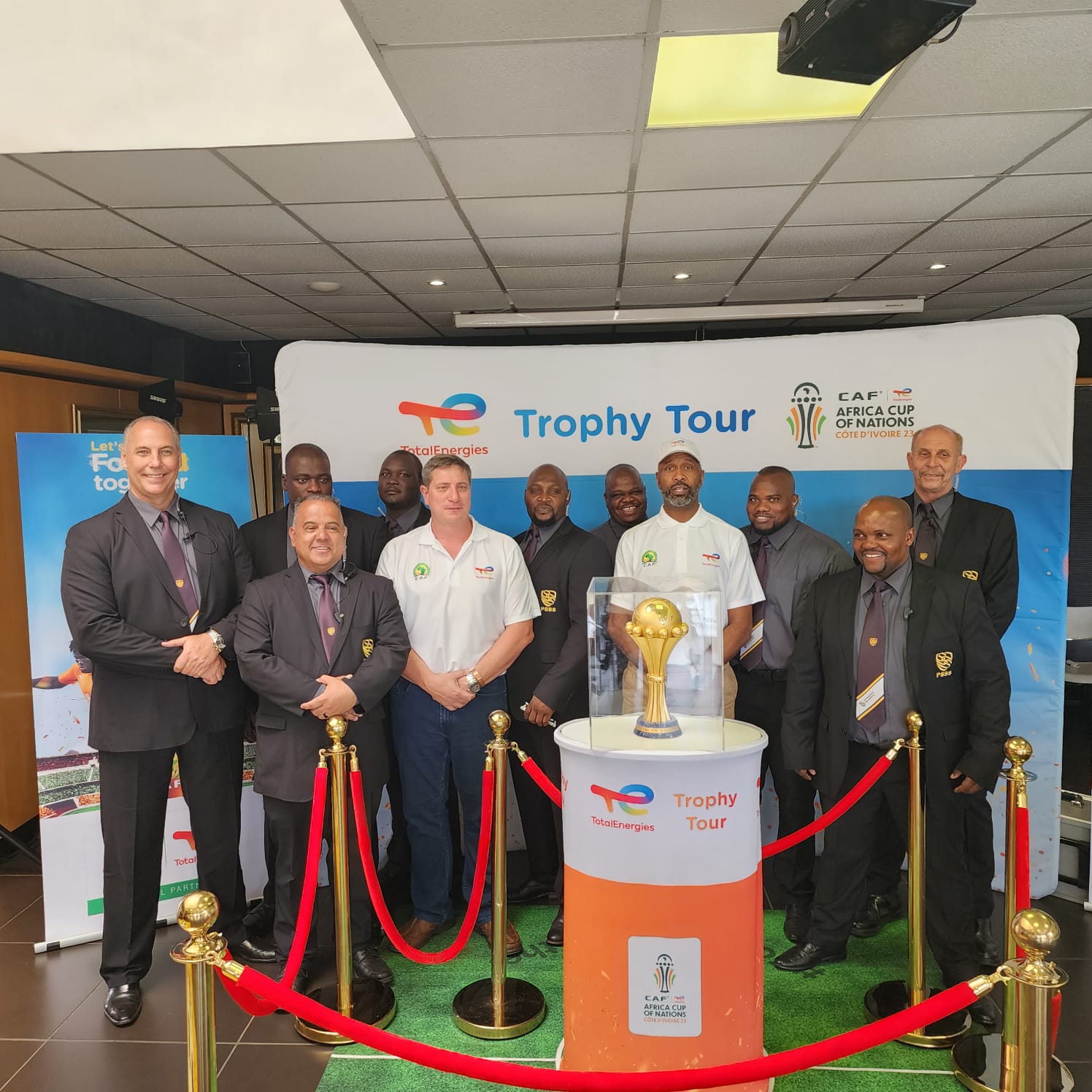 PSSS team at the TotalEnergies CAF Africa Cup of Nations Trophy Tour