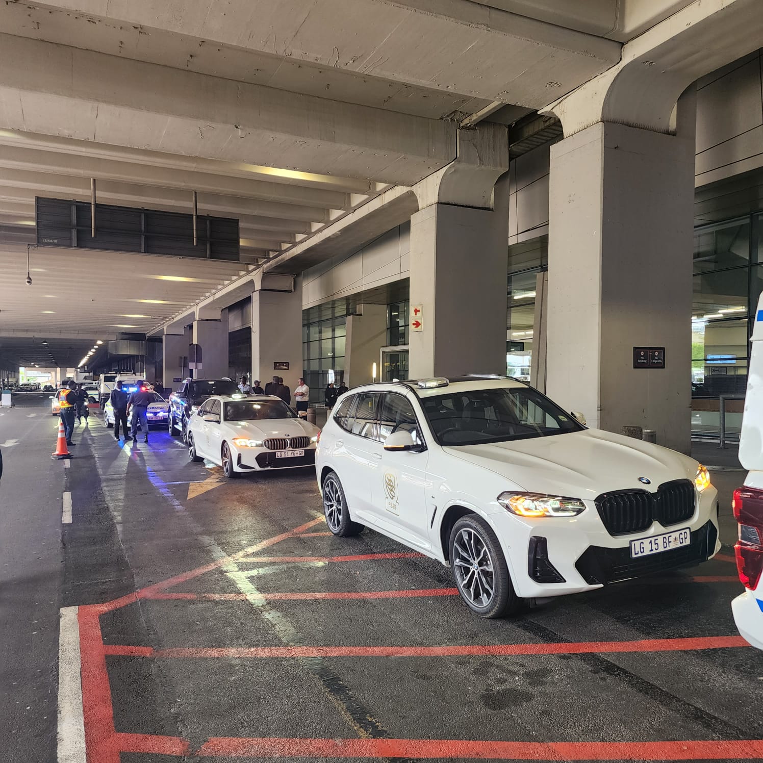 PSSS branded response vehicle on airport escort duty